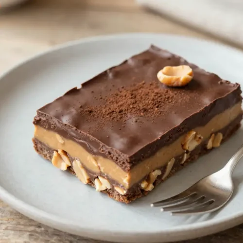 Step by step Easy No-Bake Chocolate Peanut Butter Bars