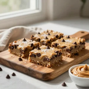 Step by step Easy No-Bake Peanut Butter Chocolate Chip Bars