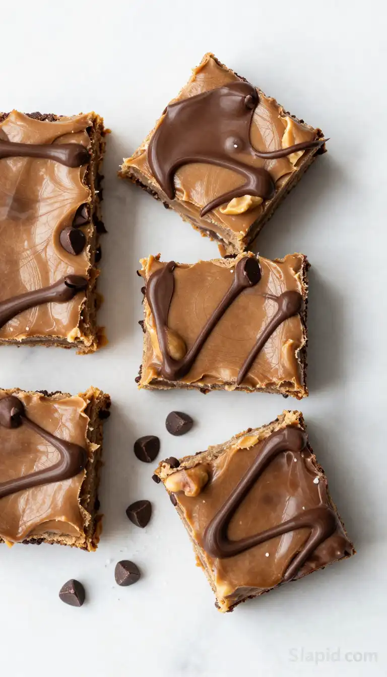 Easy No-Bake Peanut Butter Chocolate Chip Bars - Desserts & Sweets Recipe | Slapid