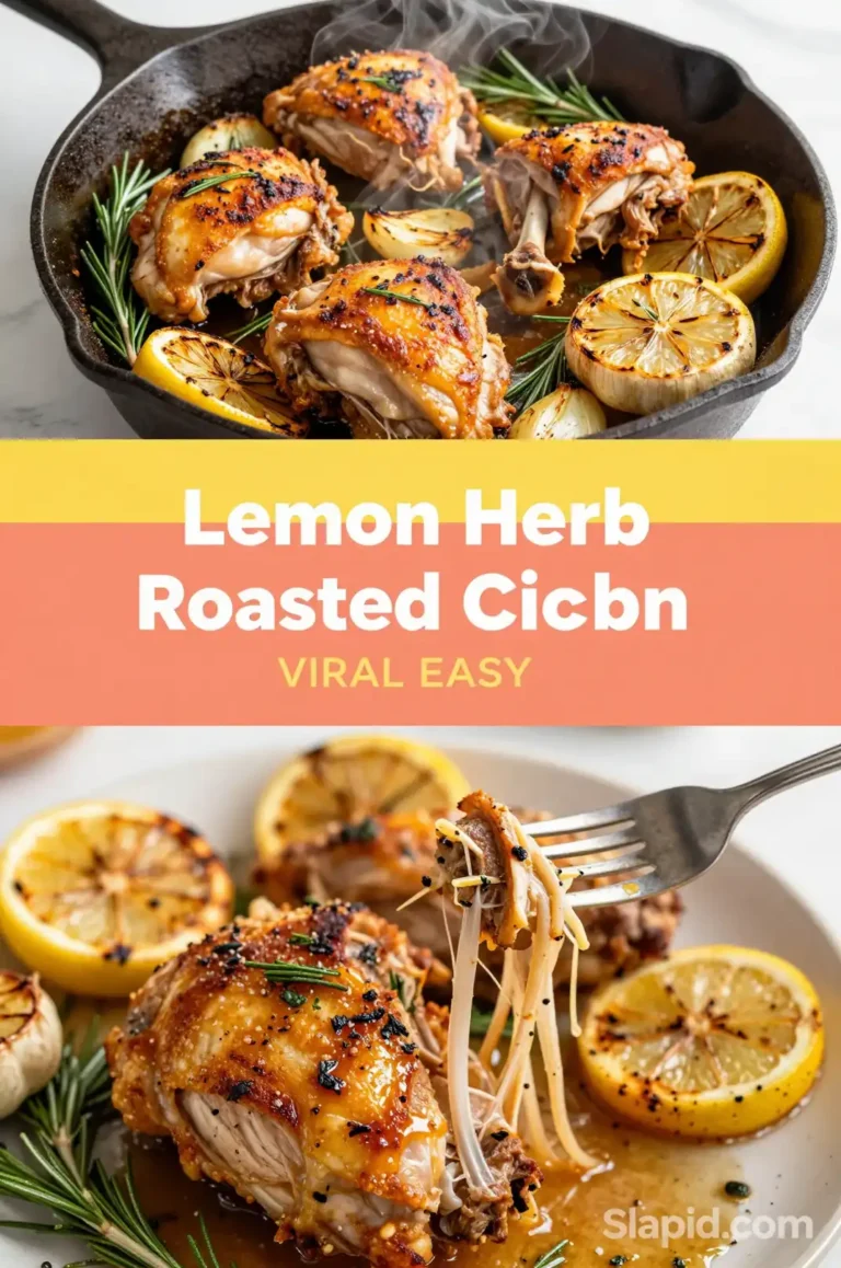Easy One-Pan Lemon Herb Roasted Chicken - Dinner Recipes Recipe | Slapid