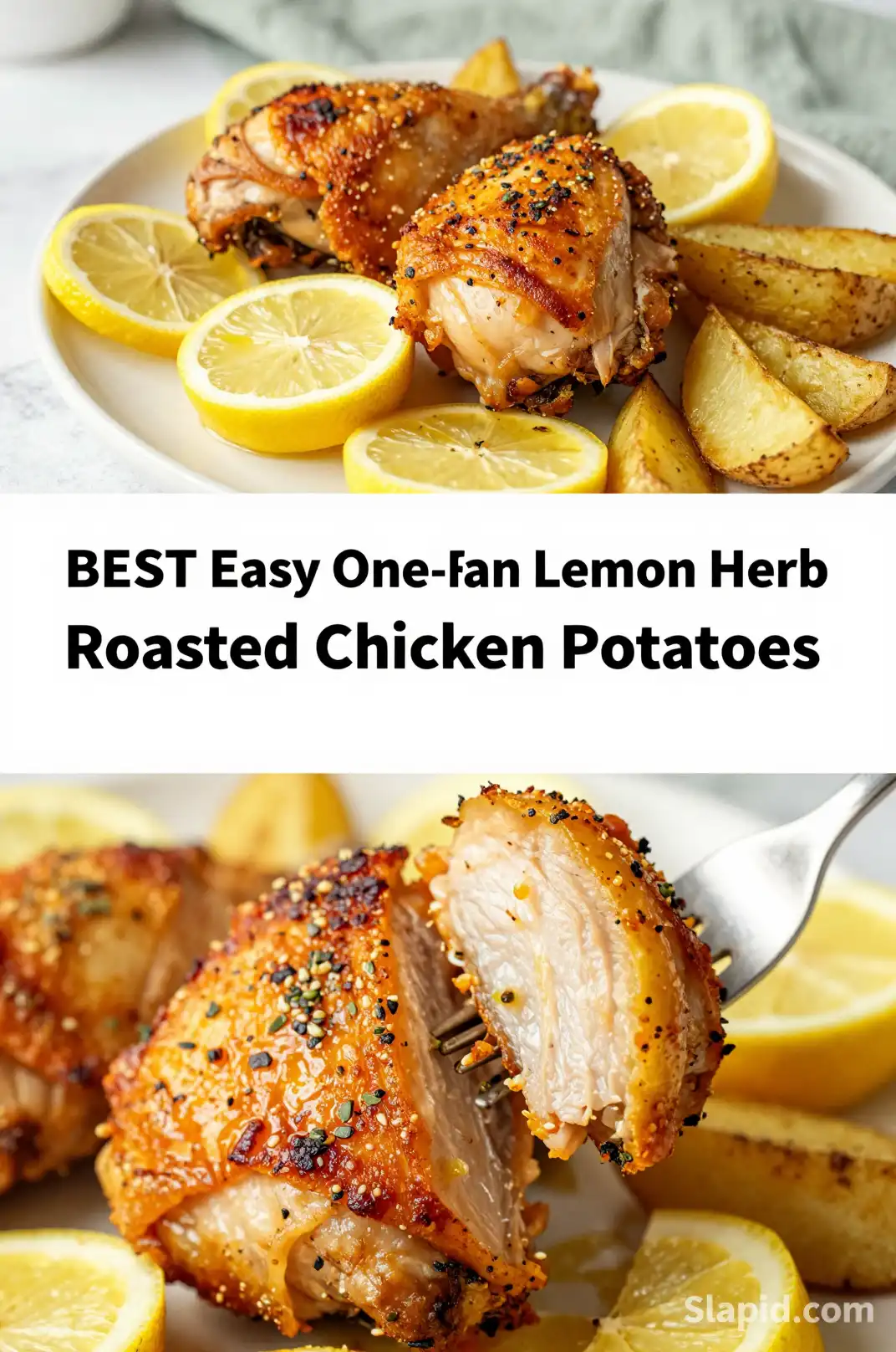 Easy One-Pan Lemon Herb Roasted Chicken Potatoes - Budget-Friendly Meals Recipe | Slapid