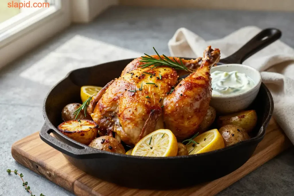 Step by step Easy One-Pan Lemon Herb Roasted Chicken Potatoes