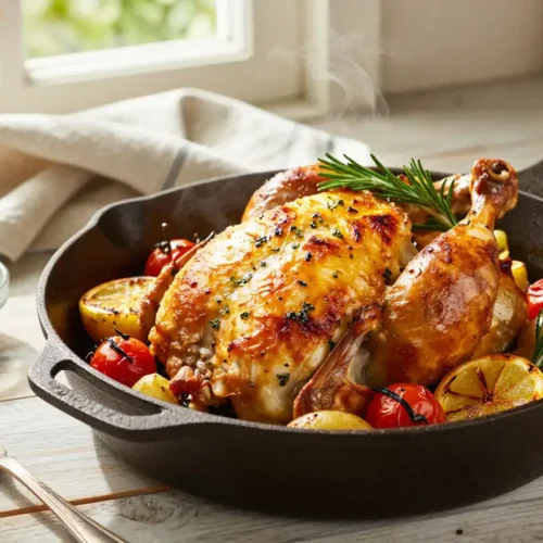 Step by step Easy One-Pan Lemon Herb Roasted Chicken