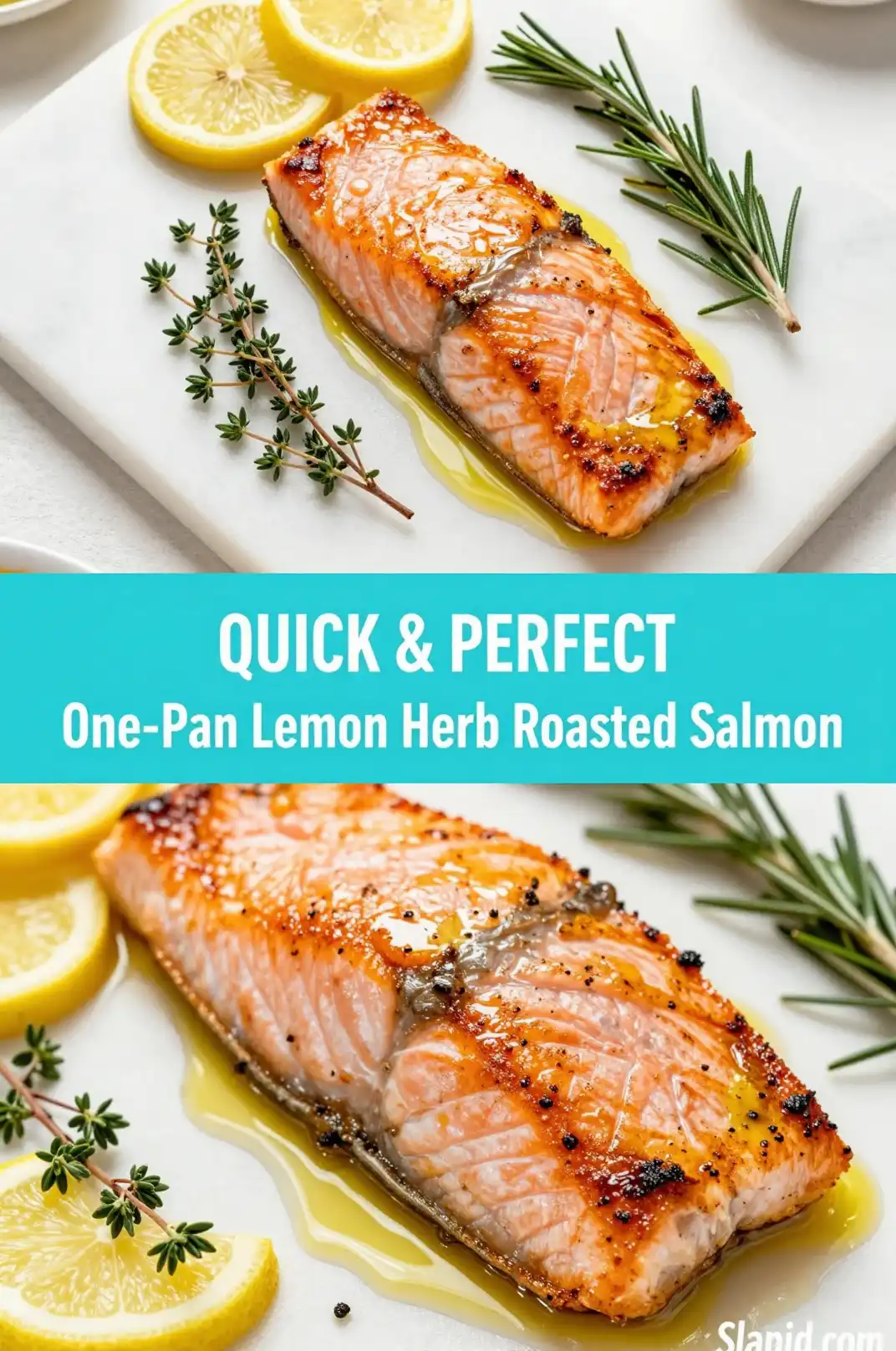 Easy One-Pan Lemon Herb Roasted Salmon - Dinner Recipes Recipe | Slapid