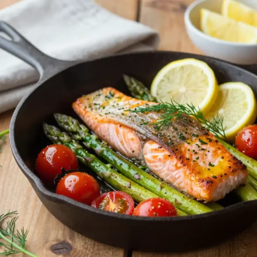 Step by step Easy One-Pan Lemon Herb Roasted Salmon