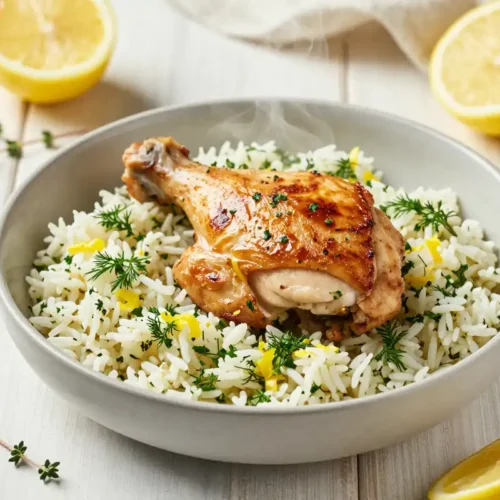 Step by step Easy One-Pot Lemon Herb Chicken and Rice