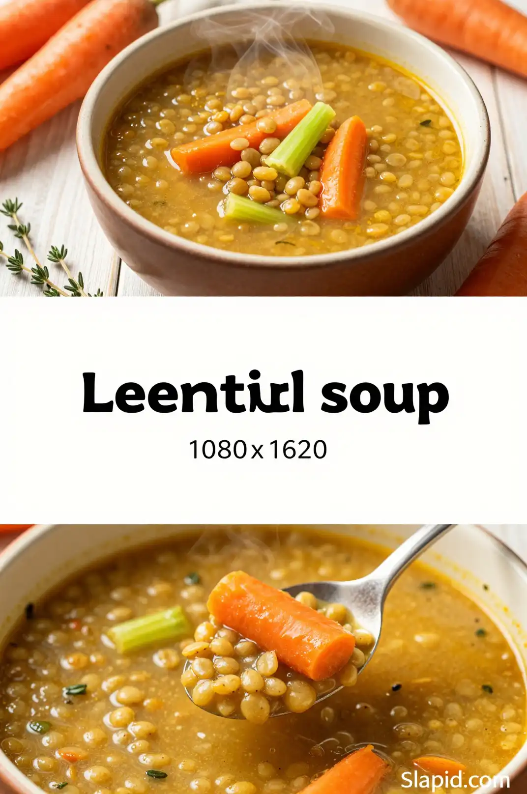 Easy One-Pot Lentil Soup with Vegetables - Budget-Friendly Meals Recipe | Slapid