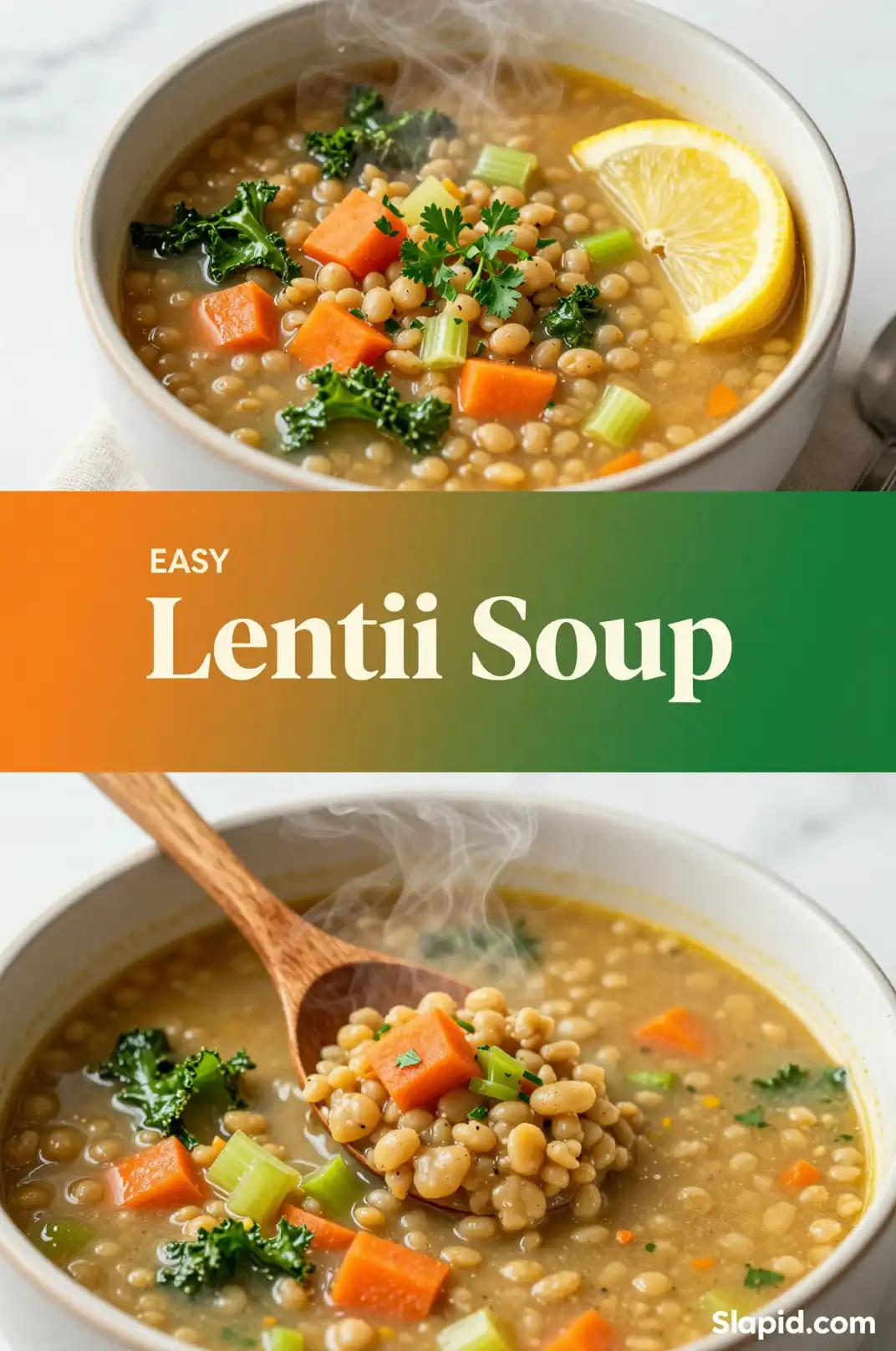 Easy One-Pot Lentil Soup with Vegetables - Budget-Friendly Meals Recipe | Slapid