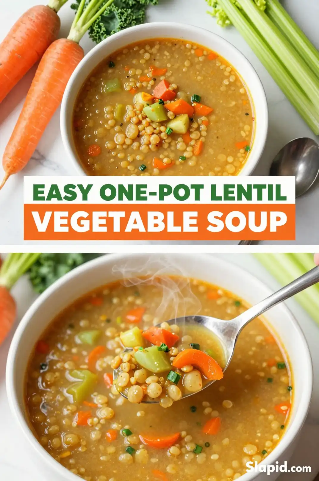 Easy One-Pot Lentil Vegetable Soup Recipe - Budget-Friendly Meals Recipe | Slapid