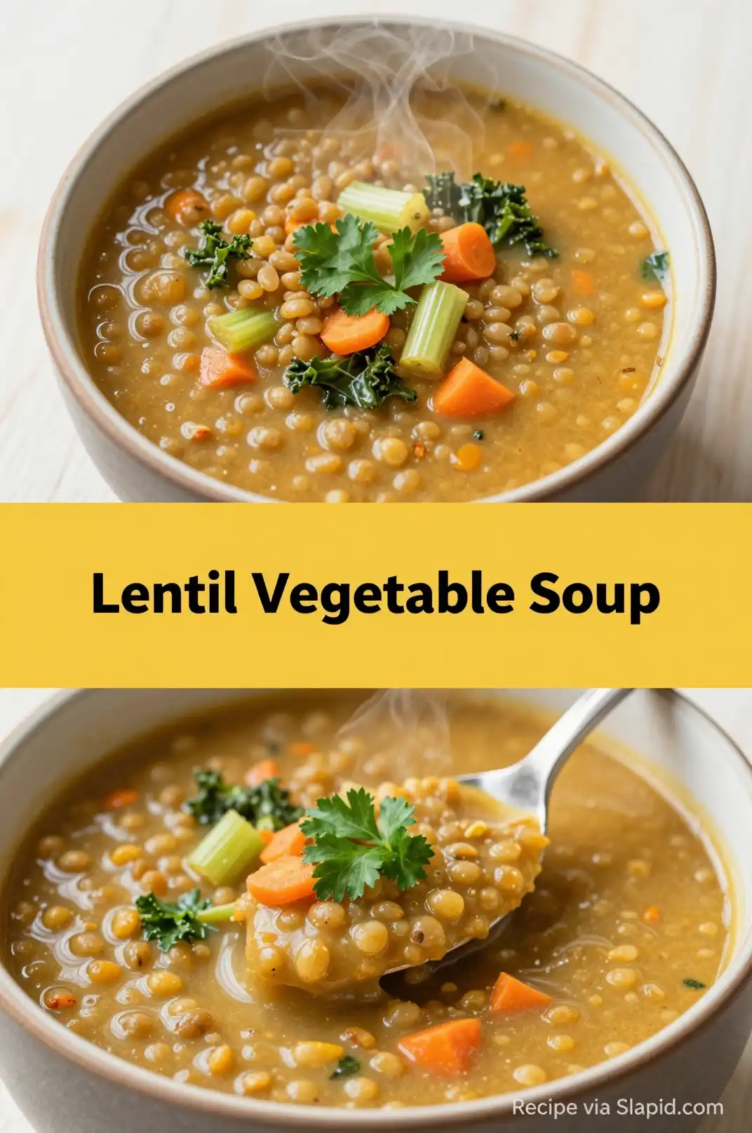 Easy One-Pot Lentil Vegetable Soup (Vegan) - Budget-Friendly Meals Recipe | Slapid