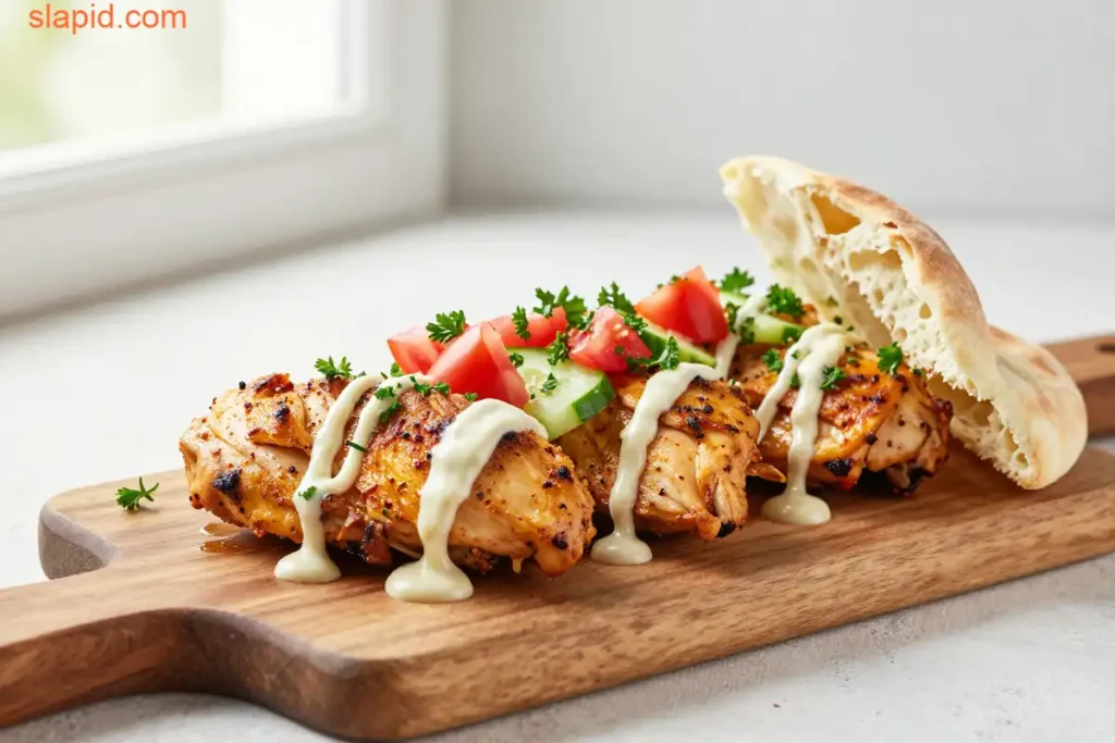 Step by step Easy Oven-Baked Chicken Shawarma with Tahini