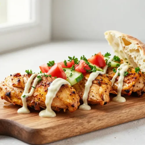 Step by step Easy Oven-Baked Chicken Shawarma with Tahini