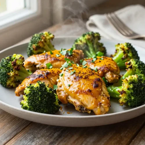 Step by step Easy Oven-Baked Turmeric Chicken and Broccoli