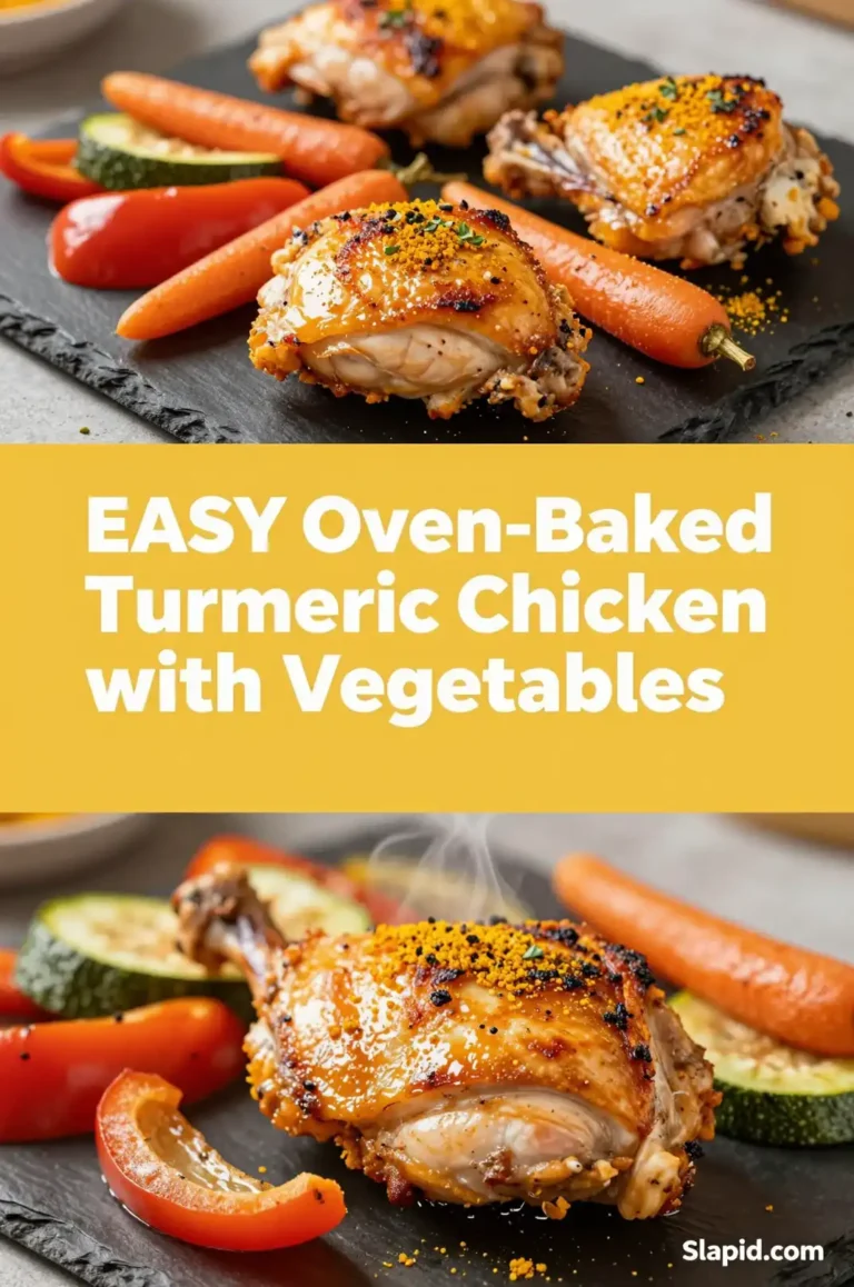 Easy Oven-Baked Turmeric Chicken with Vegetables - Chicken & Poultry Recipe | Slapid