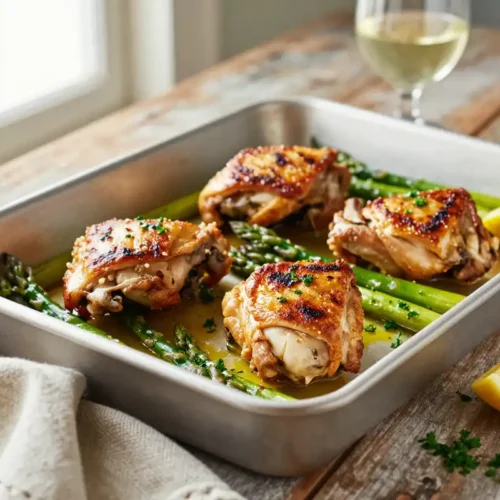 Step by step Easy Oven-Roasted Chicken and Asparagus Sheet Pan