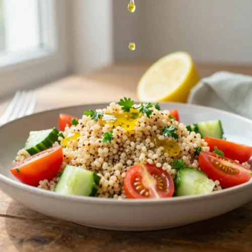 Step by step Easy Quinoa Salad with Lemon Vinaigrette