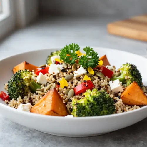 Step by step Easy Quinoa Salad with Roasted Vegetables