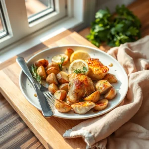 Step by step Easy Sheet Pan Lemon Herb Chicken and Potatoes