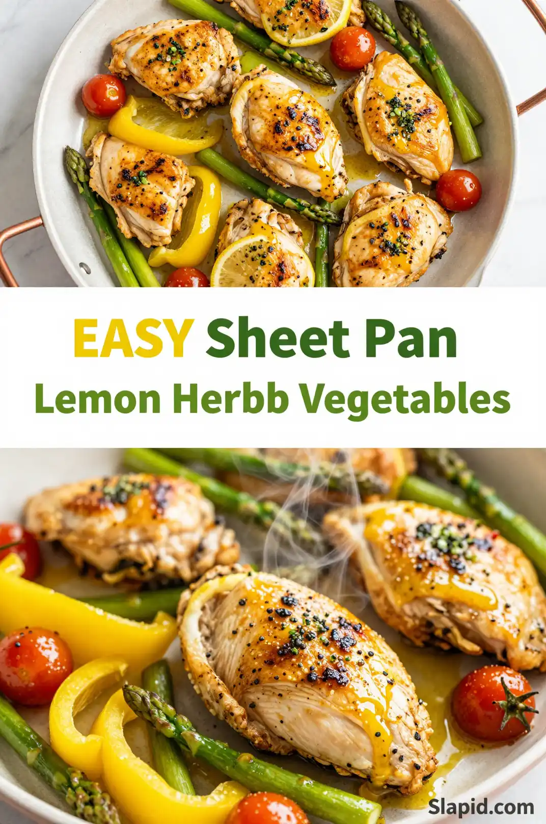 Easy Sheet Pan Lemon Herb Chicken Vegetables - Dinner Recipes Recipe | Slapid