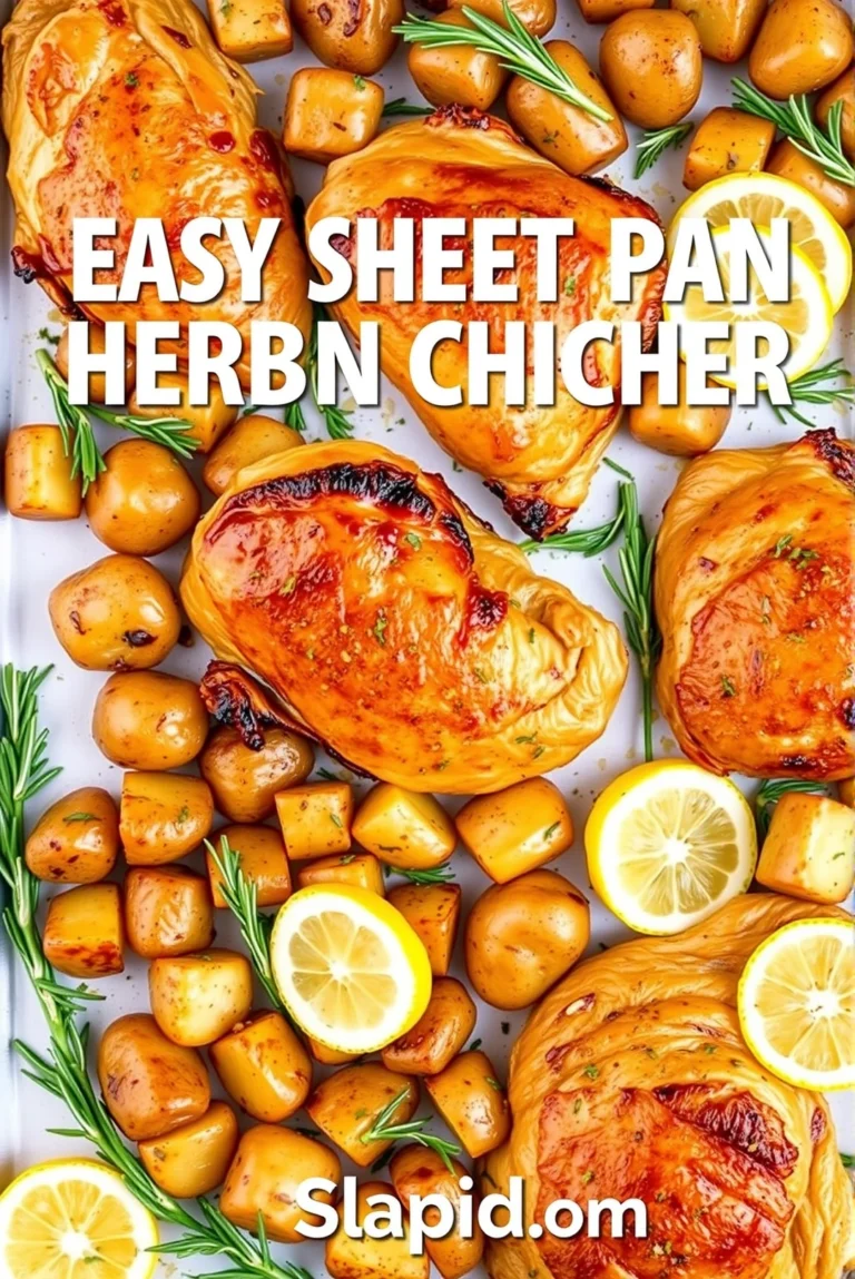 Easy Sheet Pan Lemon Herb Roasted Chicken and Potatoes - Dinner Recipes Recipe | Slapid