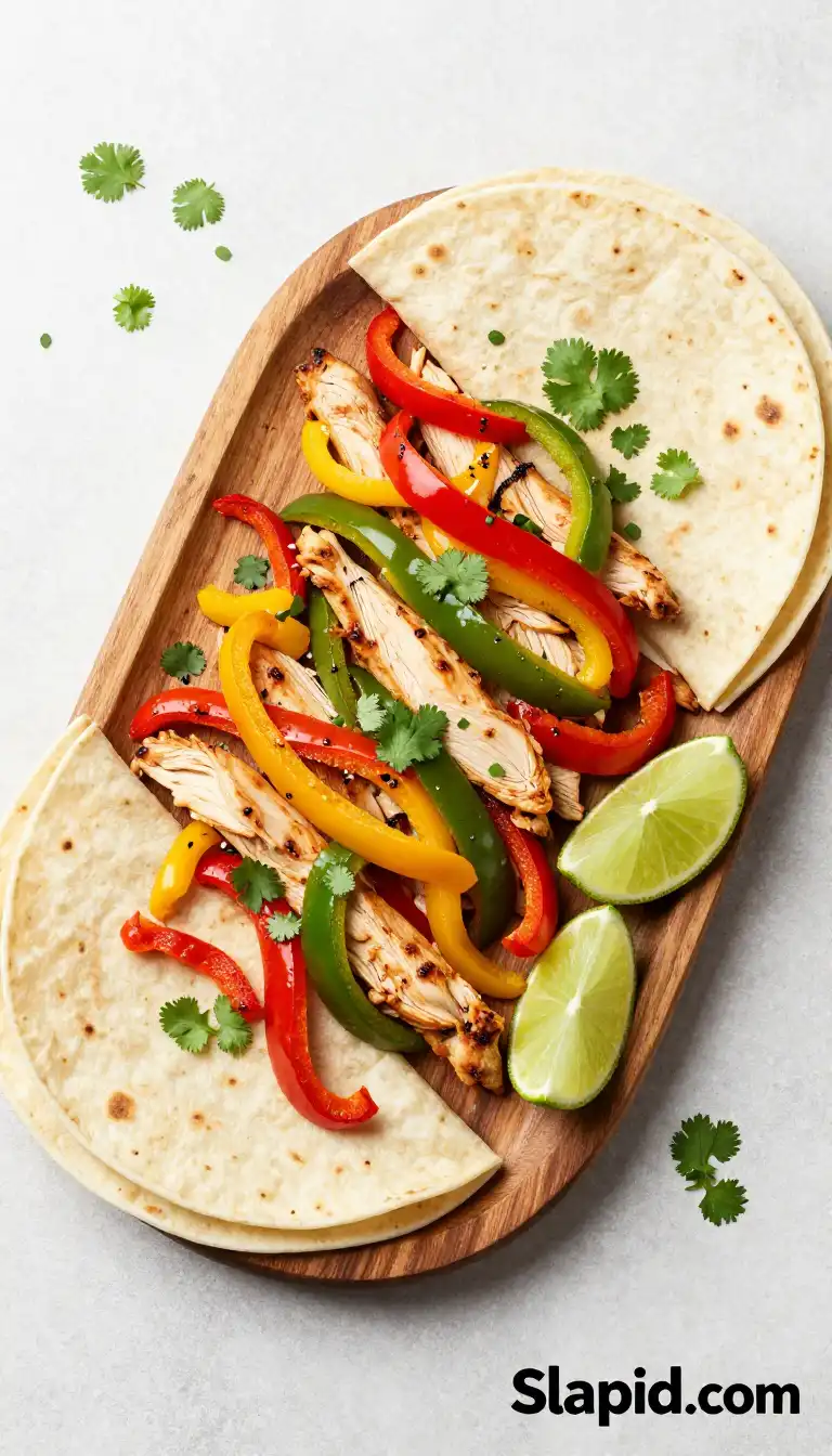 Easy Skillet Chicken Fajitas with Bell Peppers - Dinner Recipes Recipe | Slapid