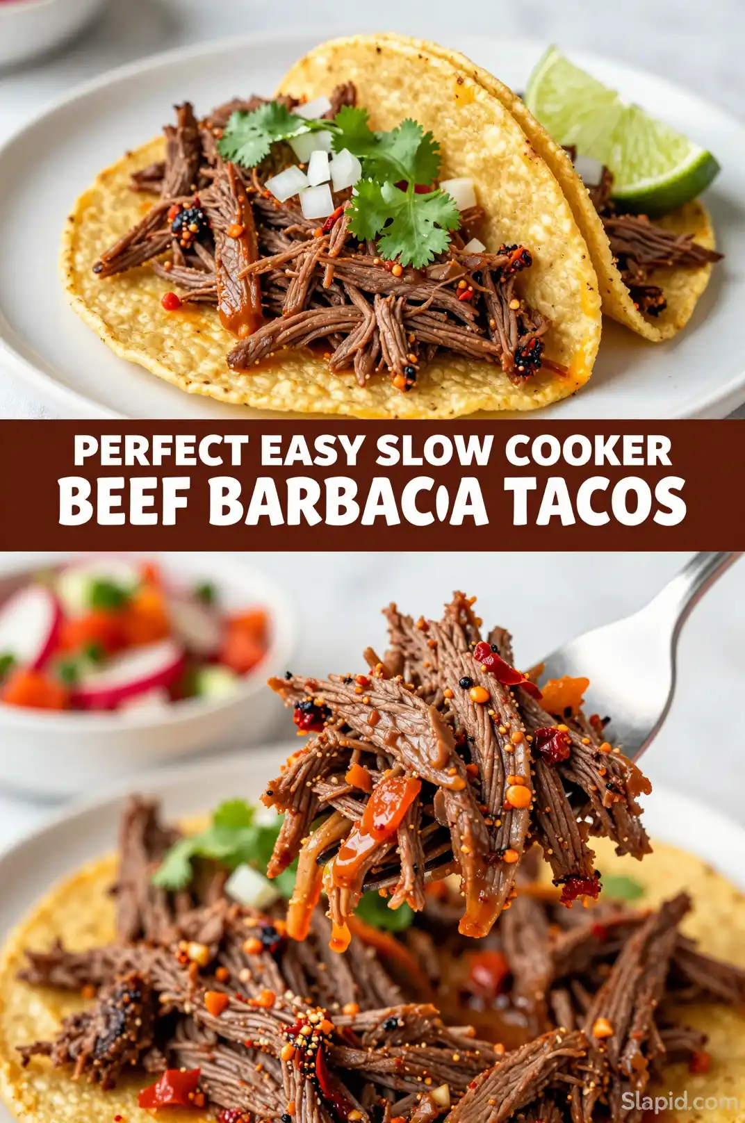 Easy Slow Cooker Beef Barbacoa Tacos - Beef & Lamb Recipes Recipe | Slapid
