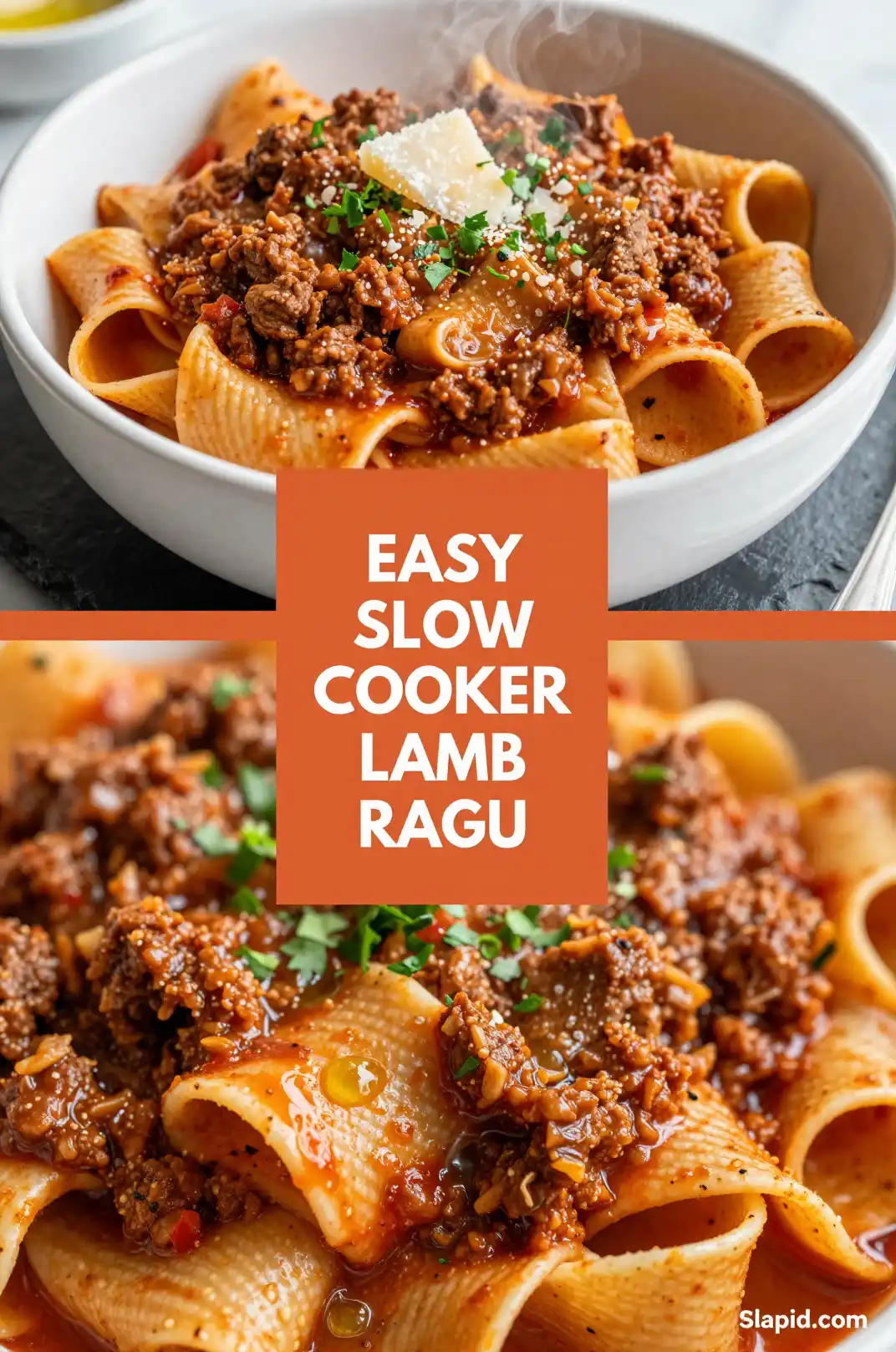 Easy Slow Cooker Ground Lamb Ragu Pappardelle - Beef & Lamb Recipes Recipe | Slapid