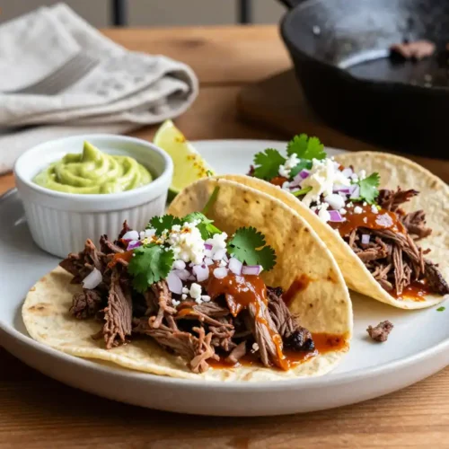 Step by step Easy Slow Cooker Shredded Beef Tacos