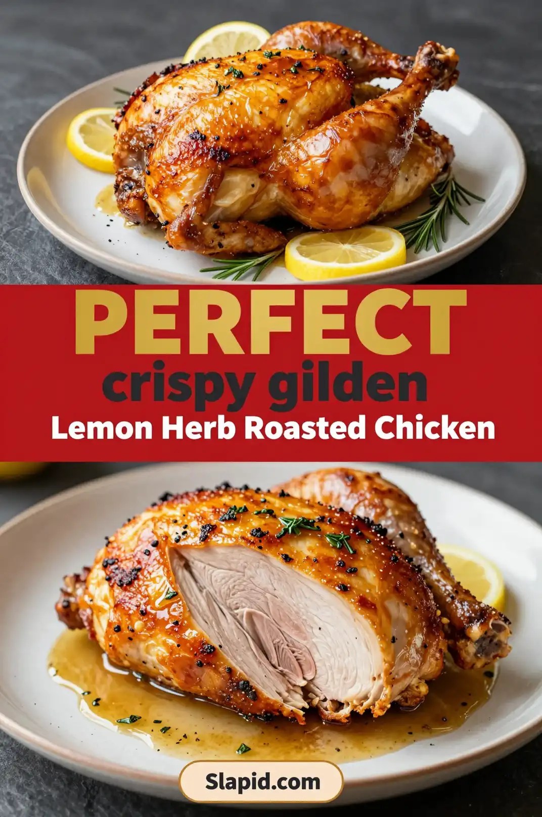 Lemon Herb Roasted Chicken - Chicken & Poultry - Slapid