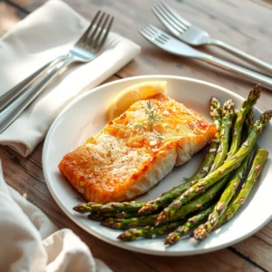 Step by step Quick Air Fryer Salmon with Roasted Asparagus Recipe