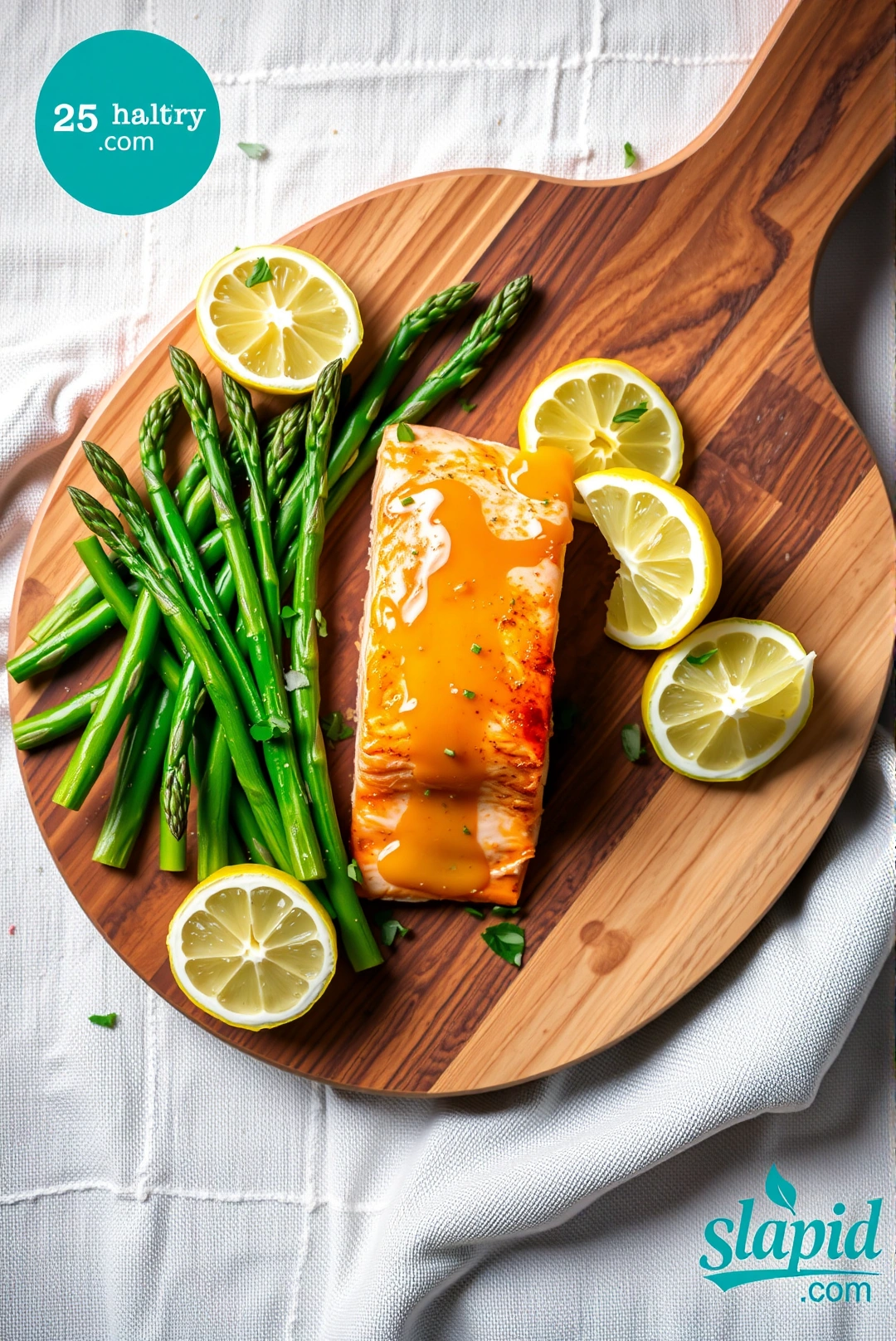 Quick Air Fryer Salmon with Roasted Asparagus Recipe - Healthy Eating Recipe | Slapid
