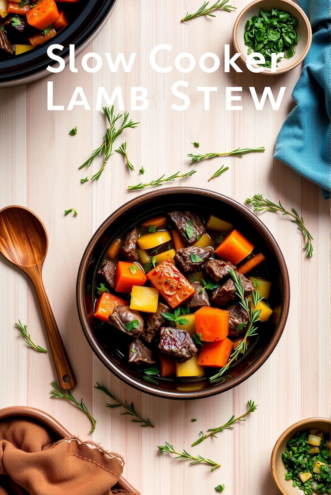 Slow Cooker Lamb Stew with Root Vegetables and Herbs - Beef & Lamb Recipes Recipe | Slapid