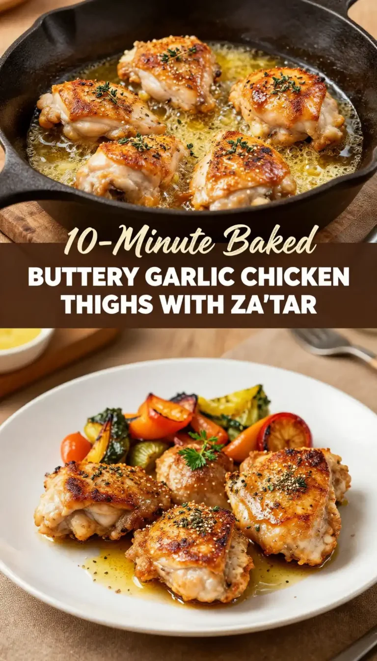 10-Minute Baked Buttery Garlic Chicken Thighs with Za'atar