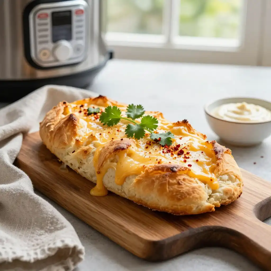 10-Minute Pressure Cooker Flaky Peruvian Aji Keto Cheese Bread plated dish