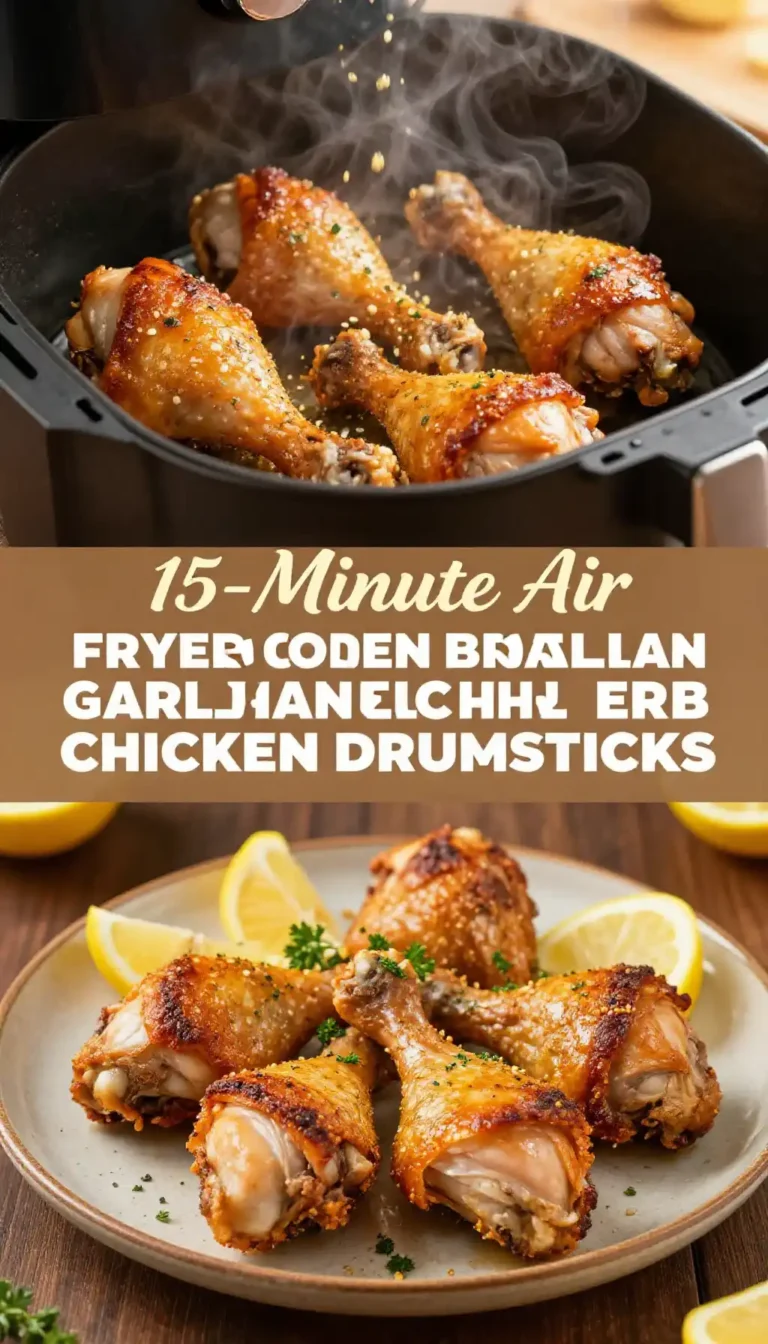 15-Minute Air Fryer Golden Brazilian Garlic Herb Chicken Drumsticks