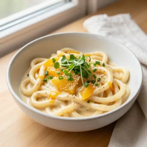 Step by step 15-Minute Creamy Citrus Miso Udon: Japanese Grandma's Secret Vegan Delight