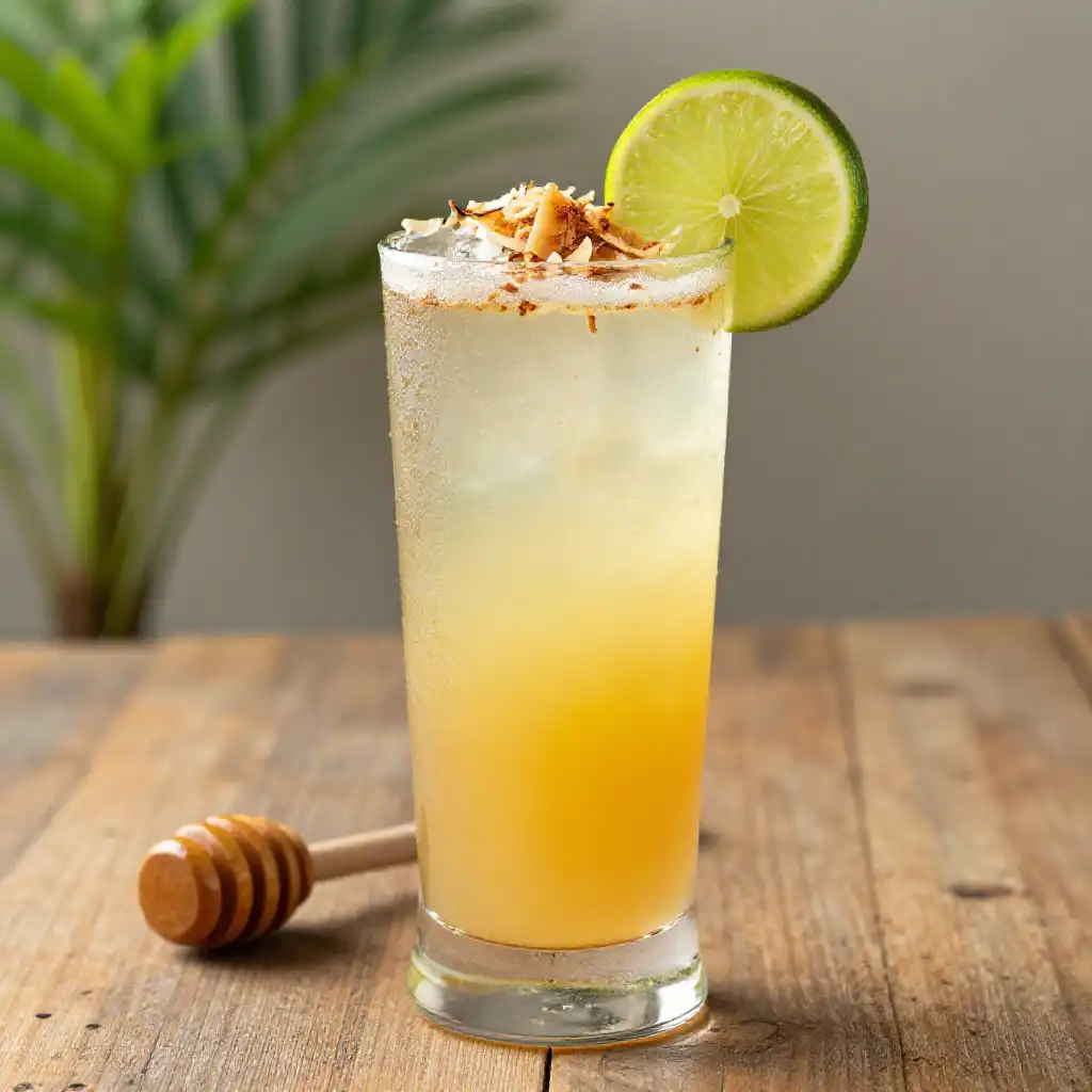 15-Minute Grilled Buttery Honey-Glazed Brazilian Coconut Water Elixir plated dish