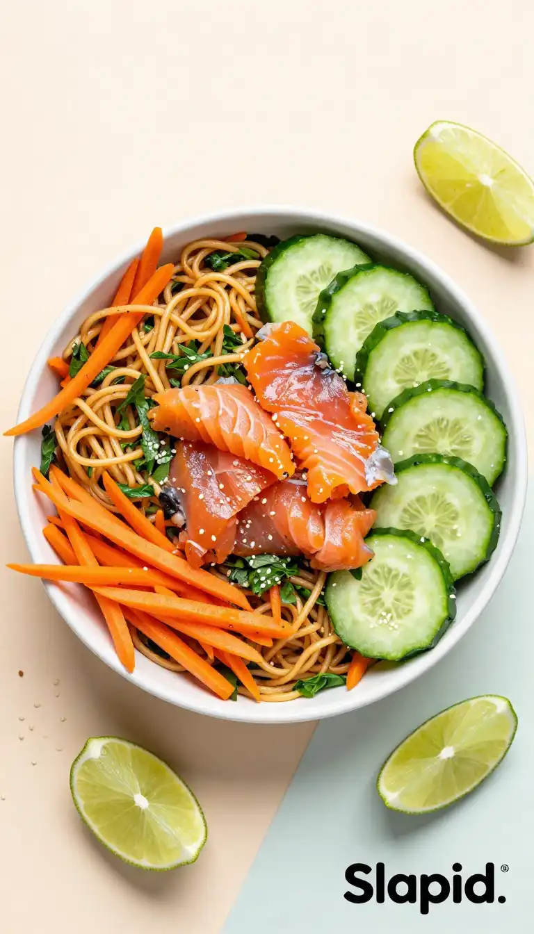 15-Minute Smoked Salmon Chewy Noodle Salad: Zesty Thai Meal Prep