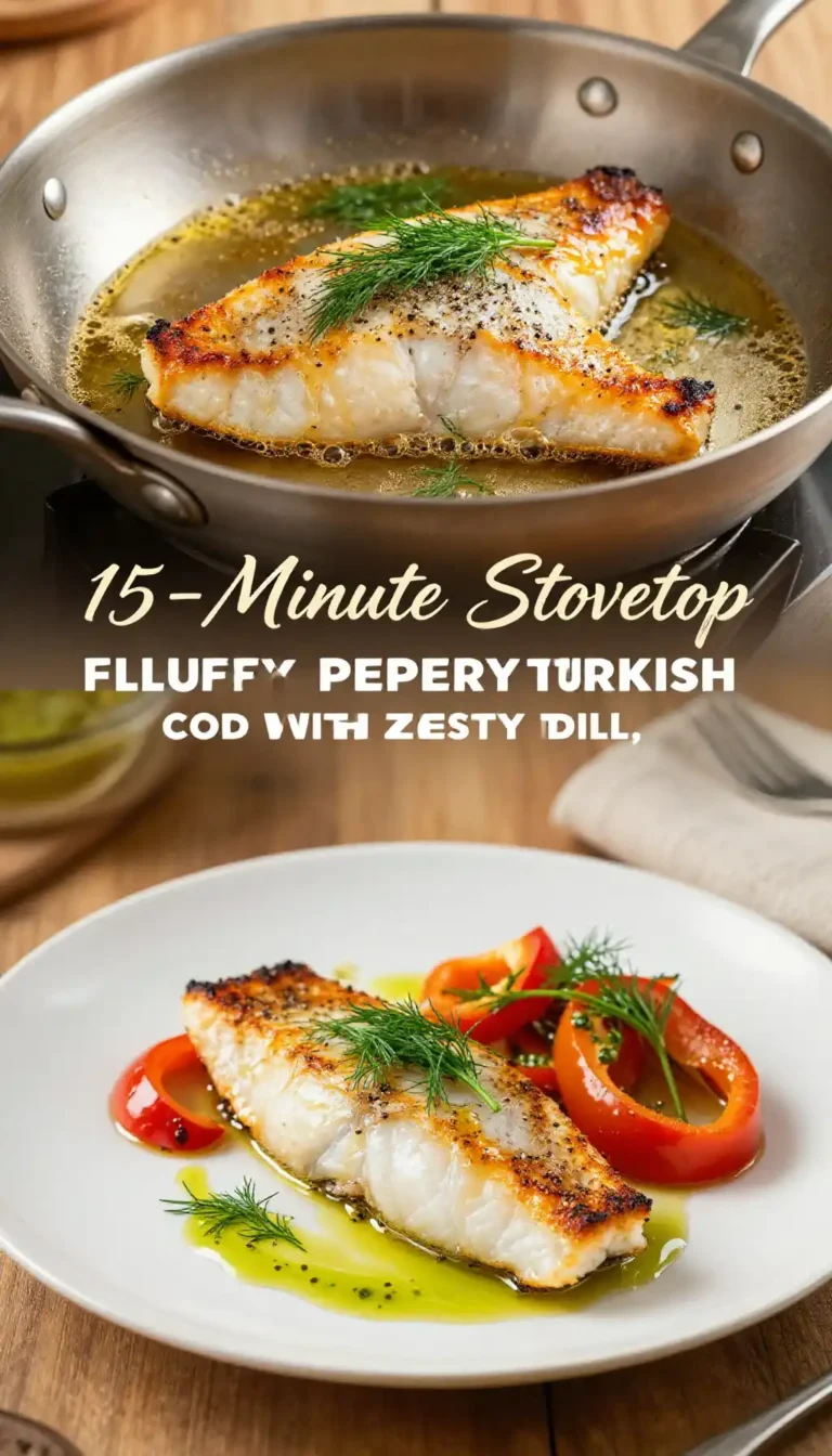 15-Minute Stovetop Fluffy Peppery Turkish Cod with Zesty Dill