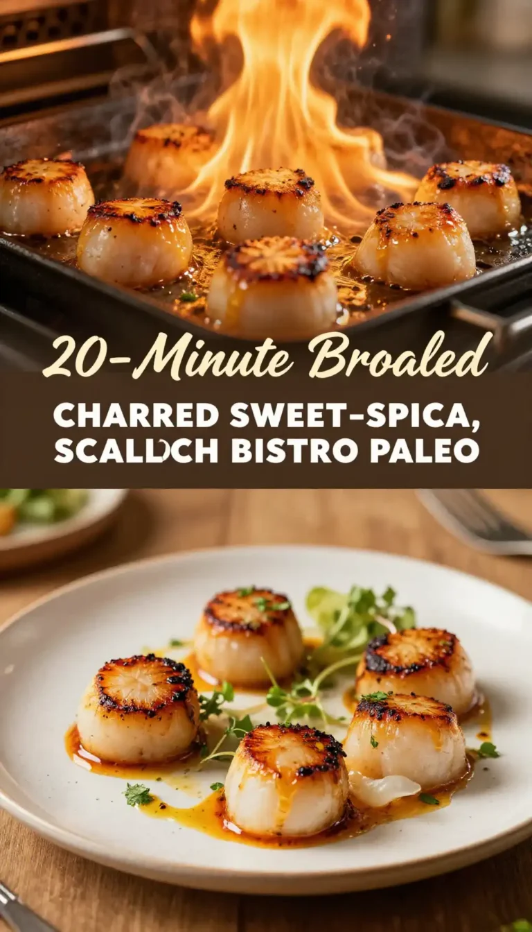 20-Minute Broiled Charred Sweet-Spicy Scallops, French Bistro Paleo