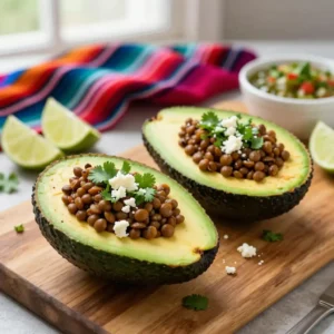 Step by step 20-Minute Instant Pot Zesty Mexican Lentil-Stuffed Avocados (High-Fiber)