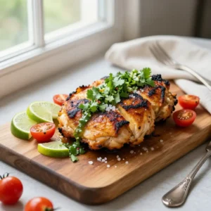 Step by step 20-Minute Pan-Fried Charred Umami Chicken with Zesty Mexican Chimichurri