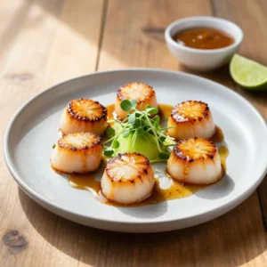 Step by step 20-Minute Pressure Cooker Caramelized Umami Scallops with Peruvian Aji Glaze