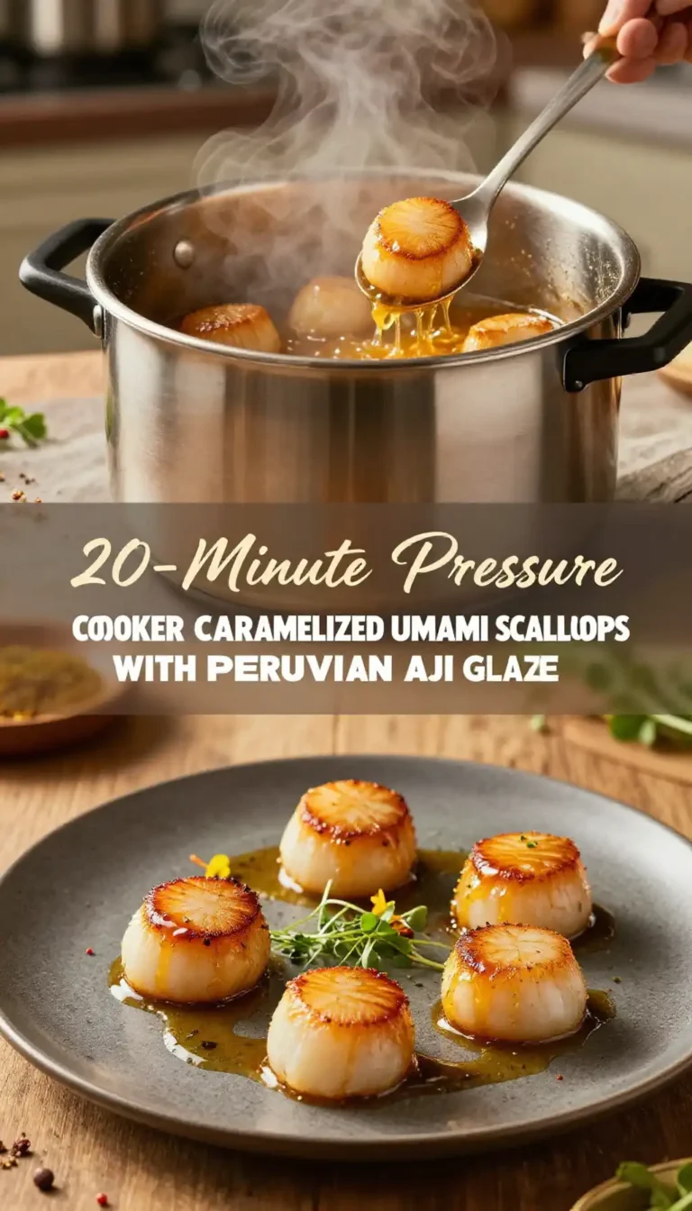 20-Minute Pressure Cooker Caramelized Umami Scallops with Peruvian Aji Glaze