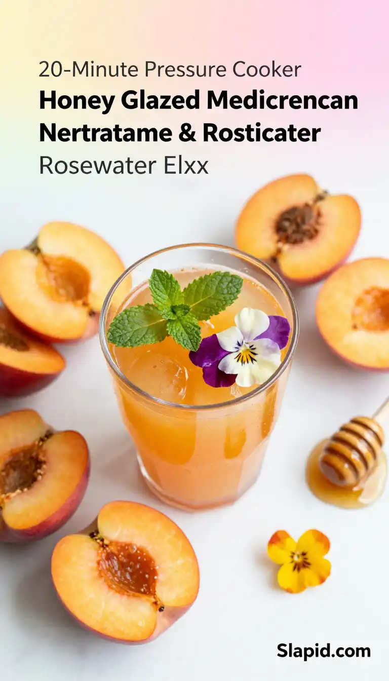 20-Minute Pressure Cooker Honey-Glazed Mediterranean Nectarine & Rosewater Elixir