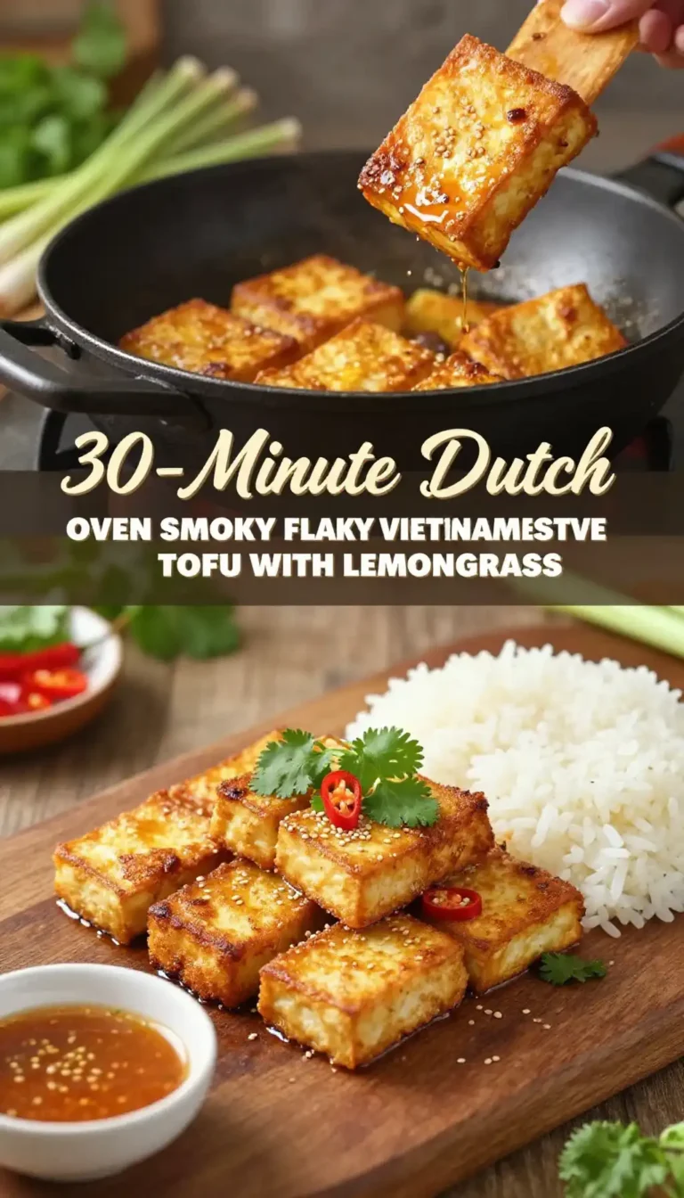 30-Minute Dutch Oven Smoky Flaky Vietnamese Tofu with Lemongrass