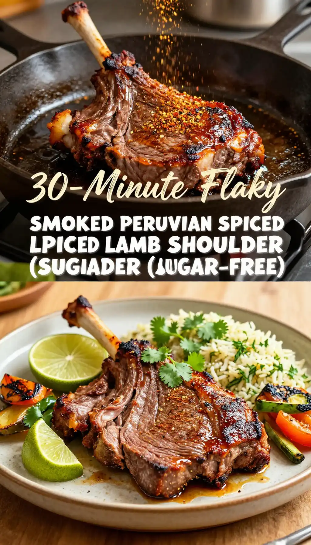 30-Minute Flaky Smoked Peruvian Spiced Lamb Shoulder (Sugar-Free)