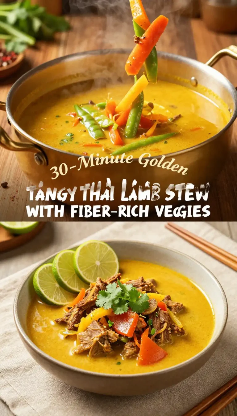 30-Minute Golden Tangy Thai Lamb Stew with Fiber-Rich Veggies