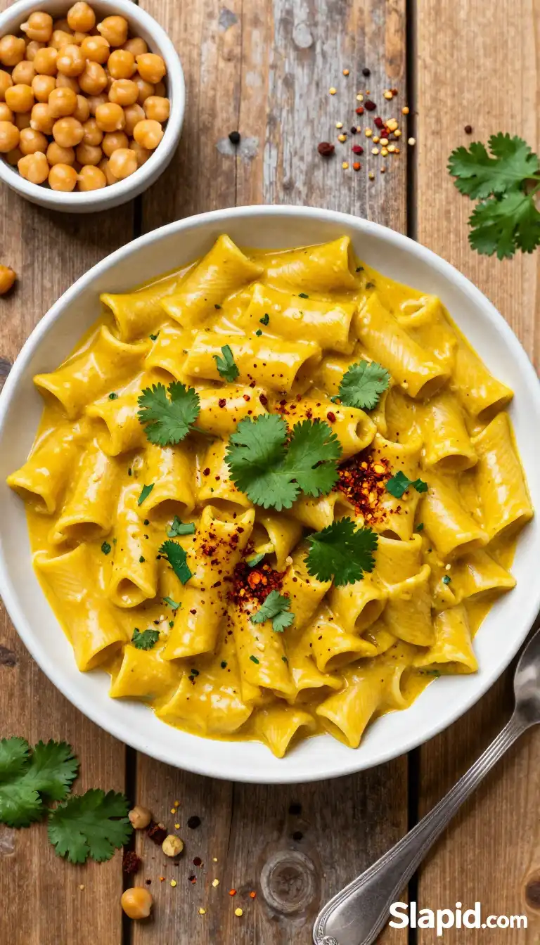 30-Minute One-Pot Creamy Caramelized Indian Curry Vegan Pasta