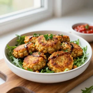 Step by step 30-Minute One-Pot Fluffy Sweet-Sour Italian Chickpea Patties (Healthier Appetizer)